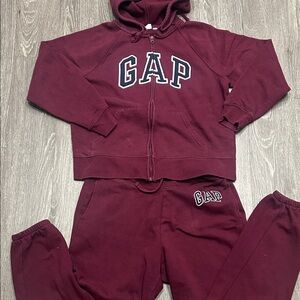 GAP Maroon Hoodie and Joggers Set